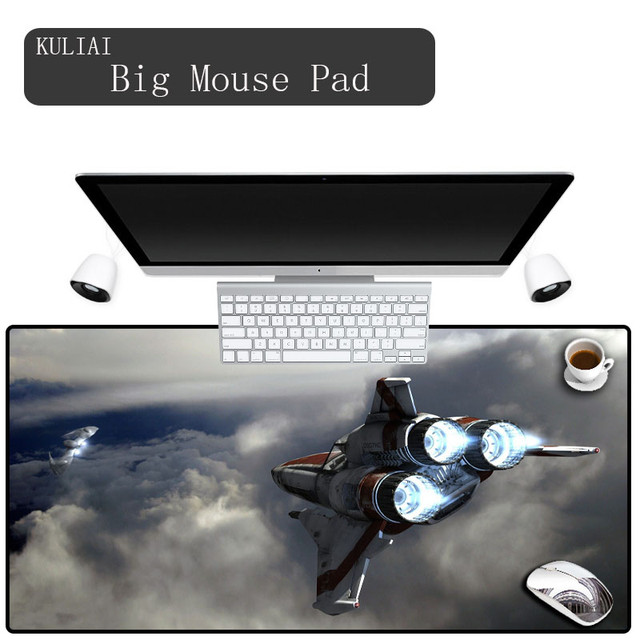 Xgz jogo borracha mouse pad battlestar galactica arte nave espacial lutador  multi tamanho opcional computador de